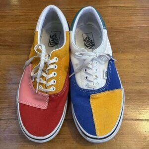 Vans Patchwork Era Skateboarding Shoes Men's Size 10 Multicolor Unisex